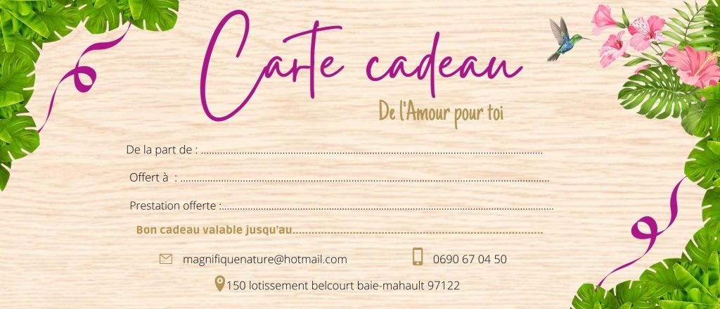 Carte-cadeau bien-être M'agnifique Nature